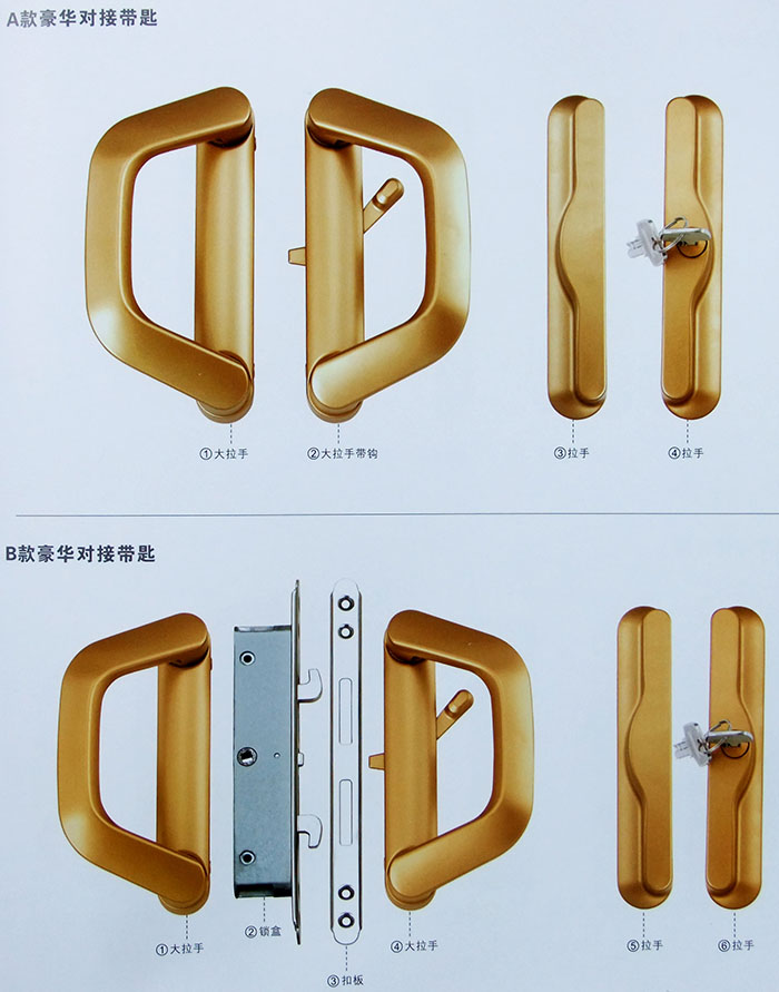 豪华门锁系列 A款豪华对接带匙 B款豪华对接带匙
